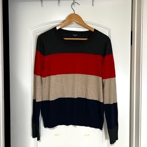 Splendid Multi-Color Striped Crewneck Sweater